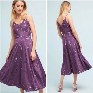 Anthropologie Purple Lace Dress
